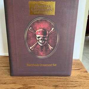 Disney Pirates Storybook Ornament Set - Red and Gold